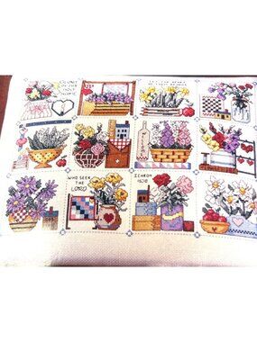 Cross Country Stitching Magazine 18 Projects Floral & Country Samplers Patterns